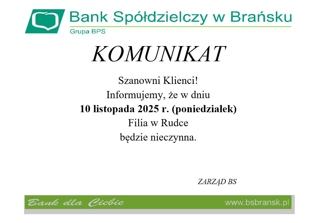komunikat Rudka 10.11.2025